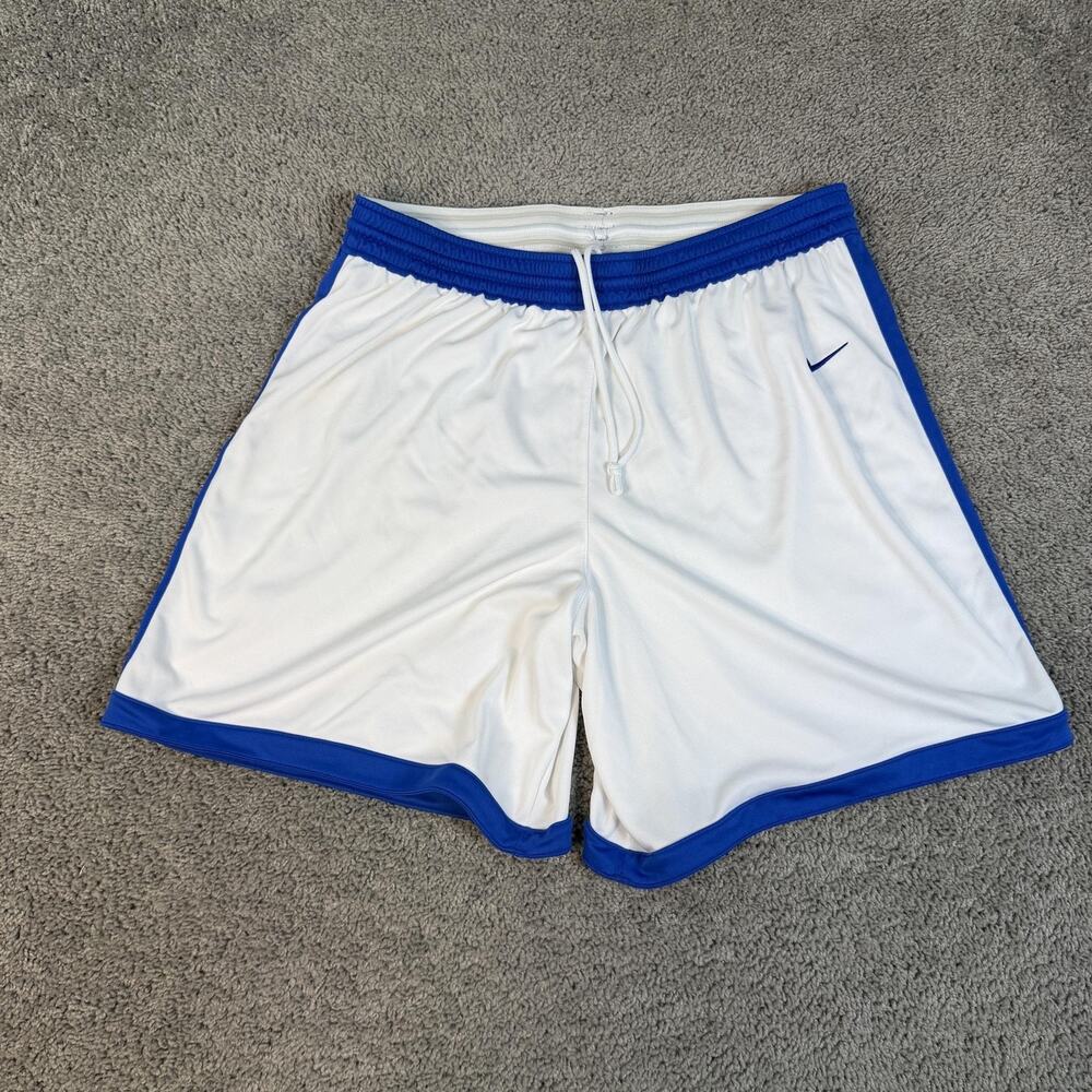 Nike Crossover Shorts Mens 3XLT White Basketball Pockets 8 Inseam Dri-FIT
